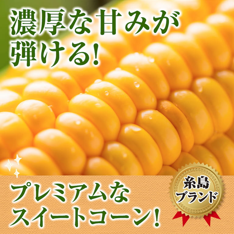 濃厚な甘みが弾ける!プレミアムなスイートコーン!