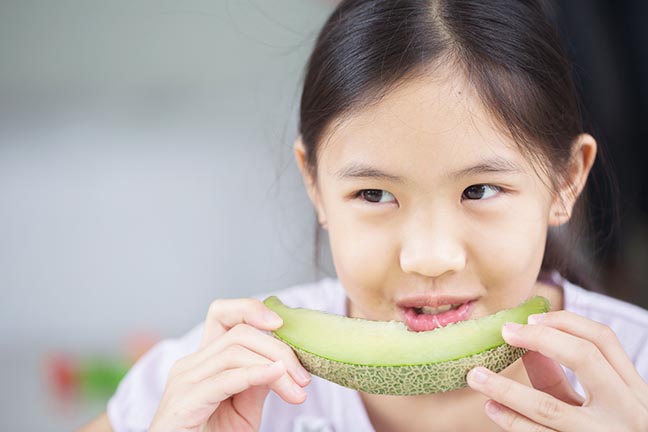 メロンはお子さまにも大人気！